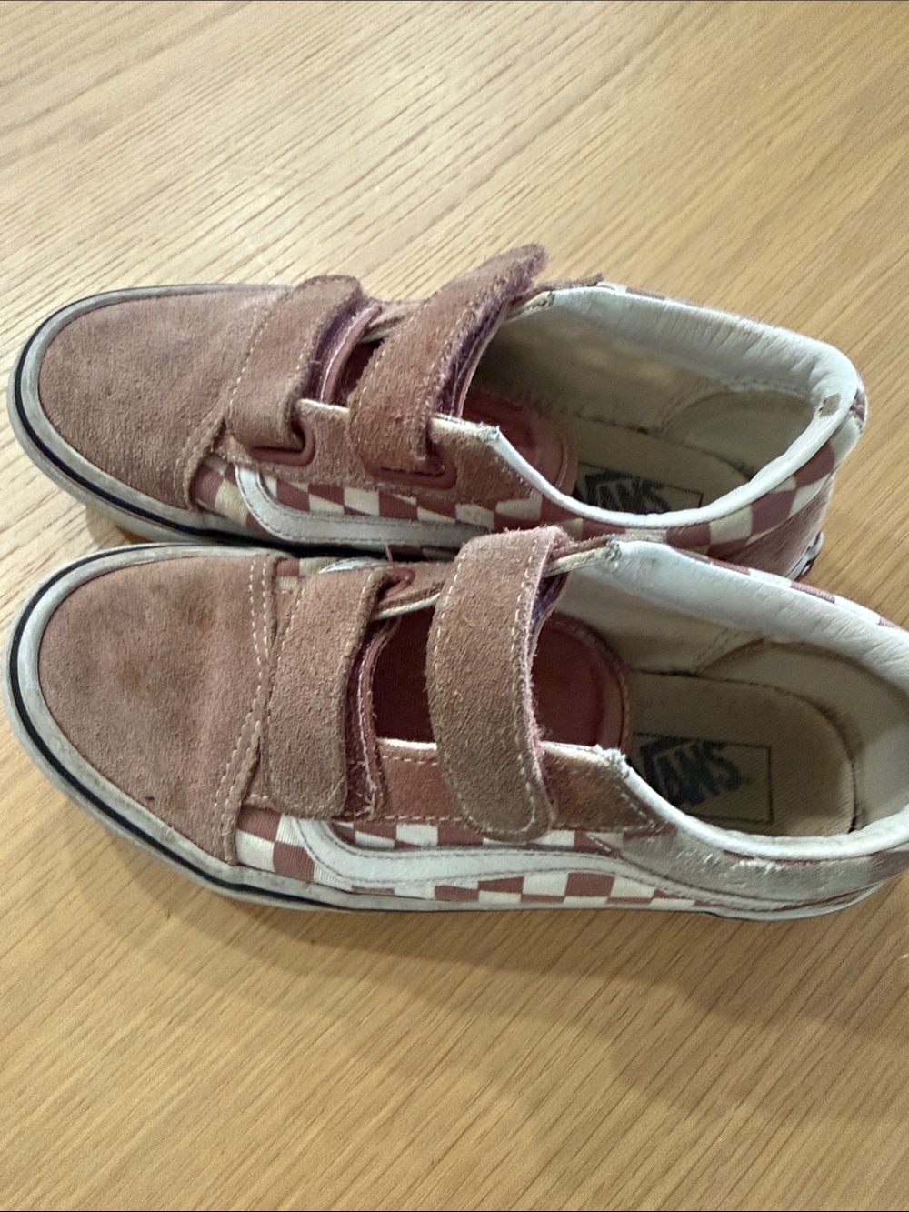 Vans Kids Checkerboard Strap Sneakers - Rose